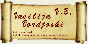 Vasilija Borđoški vizit kartica